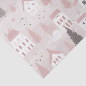 Roze Kerstmispatroon Tissuepapier (Detail)