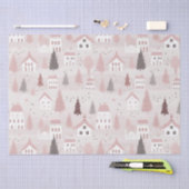 Roze Kerstmispatroon Tissuepapier (Craft)