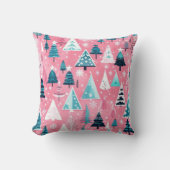 Roze Kerstmissen Kussen (Voorkant)