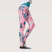 Roze Kerstmissen Leggings (Rechts)