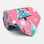 Roze Kerstmissen Stropdas (Opgerold)