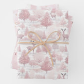  roze kerstmix inpakpapier vel (In situ)