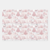  roze kerstmix inpakpapier vel (Voorkant)