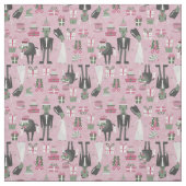 Roze Kerstmonsterbruid Frankenstein Stof (Swatch)