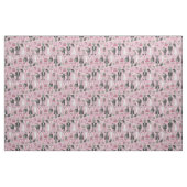 Roze Kerstmonsterbruid Frankenstein Stof (Fat Quarter)