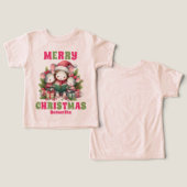 Roze Kerstmuis Gepersonaliseerde Naam (Ontwerp Voorkant & Achterkant)