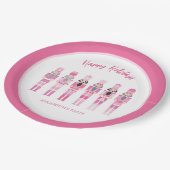 ROZE KERSTNOOTKRAKER PAPIEREN BORDJE (Gekanteld)