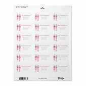 ROZE KERSTNOTENKRAKER ADRES STICKER (Full Sheet)