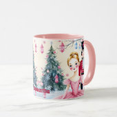 Roze Kerstnotenkraker Ballet & Ballerina Mok (Voorkant rechts)