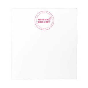 Roze kerstnotitieblokken notitieblok