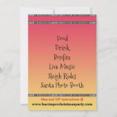 Roze Kerstochtend feestdag Kaart (Achterkant)