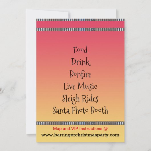 Roze Kerstochtend feestdag Kaart (Achterkant)