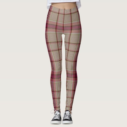 Roze kerstpannen leggings (Voorkant)