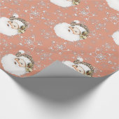 Roze kerstpapier cadeaupapier (Hoek)