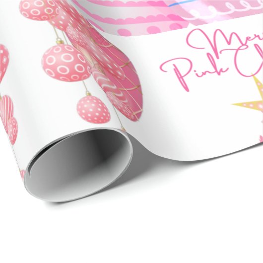 Roze kerstpapier cadeaupapier (Rol Hoek)