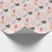 Roze kerstpapier cadeaupapier (Hoek)