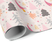 Roze kerstpapier cadeaupapier (Rol Hoek)