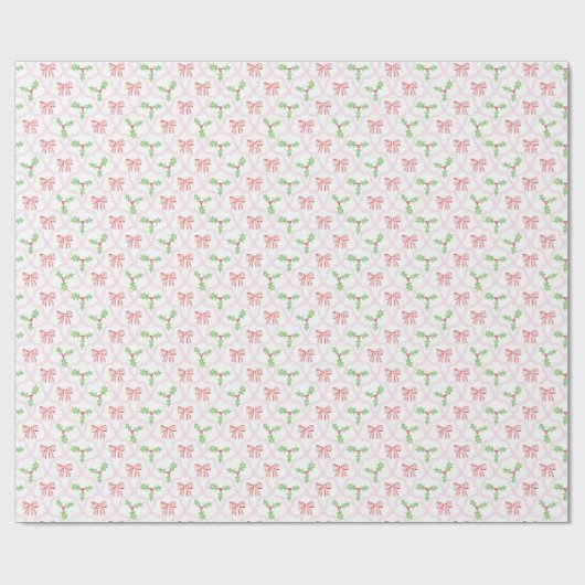  roze kerstpapier cadeaupapier (Vlak)