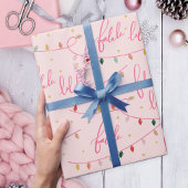 Roze kerstpapier cadeaupapier