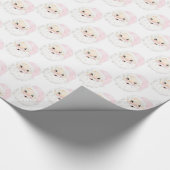  roze kerstpapier cadeaupapier (Hoek)