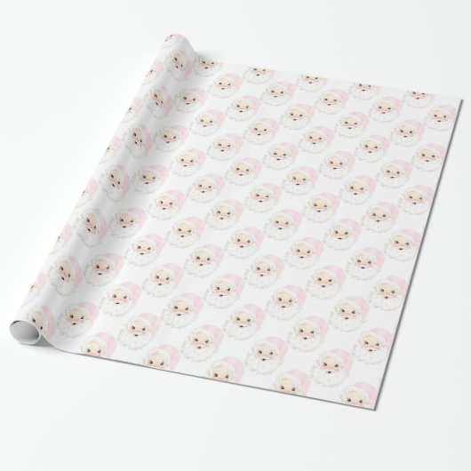  roze kerstpapier cadeaupapier (Uitgerold)