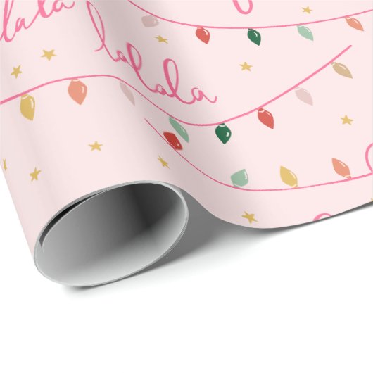 Roze kerstpapier cadeaupapier (Rol Hoek)