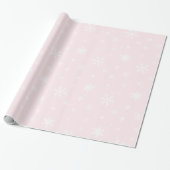 Roze kerstpapier cadeaupapier (Uitgerold)
