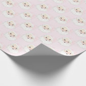  roze kerstpapier cadeaupapier (Hoek)