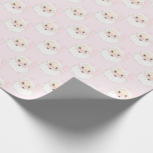 roze kerstpapier cadeaupapier (Hoek)