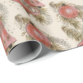 roze kerstpapier II met onmiddellijke verpakking Cadeaupapier (Rol Hoek)