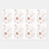 Roze kerstpapier inpakpapier vel (Voorkant 2)