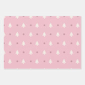 Roze kerstpapier inpakpapier vel (Voorkant 2)