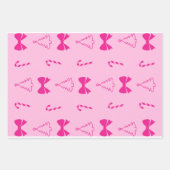 Roze kerstpapier inpakpapier vel (Voorkant 2)