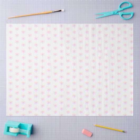 Roze kerstpapier met snowflake tissuepapier (Craft)