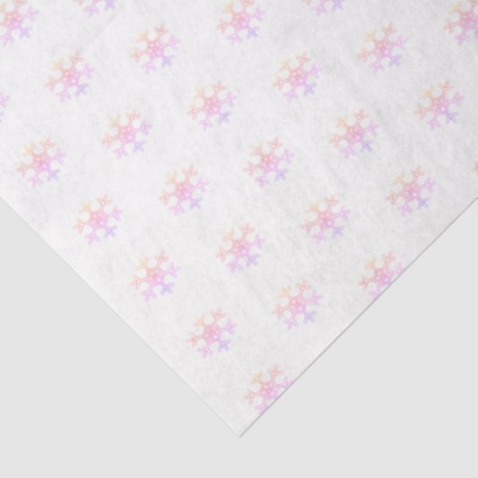 Roze kerstpapier met snowflake tissuepapier (Detail)