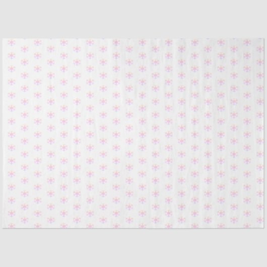 Roze kerstpapier met snowflake tissuepapier (Voorkant)