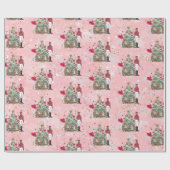 Roze kerstpapier uit de Ballerina Holiday Nutkrake Cadeaupapier (Vlak)