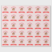 Roze kerstpapier voor ontbijtkoek in het ontbijt cadeaupapier (Vlak)