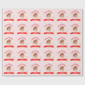 Roze kerstpapier voor ontbijtkoek in het ontbijt cadeaupapier (Vlak)