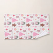 Roze Kerstpatroon Bad Handdoek (Handdoek)