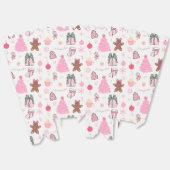 Roze Kerstpatroon Bedankdoosjes (Ongevouwen)