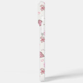 Roze Kerstpatroon Case-Mate iPhone Case (Achterkant / Links)