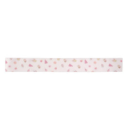 Roze Kerstpatroon met een Cozy Sfeer Satijnen Lint