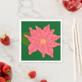 Roze Kerstpunt Servet (Insitu)