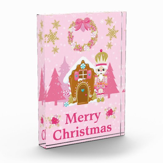 Roze kerstrecker en ontbijtkoek fotoblokken (Links)