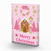 Roze kerstrecker en ontbijtkoek fotoblokken (Rechts)