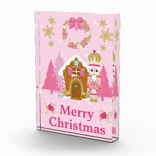 Roze kerstrecker en ontbijtkoek fotoblokken (Rechts)