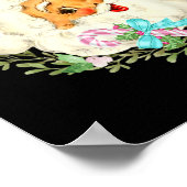  roze kerstrecorder Roze kerstontwerp Poster (Hoek)