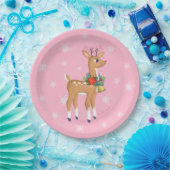 Roze kerstrecro Rudolph Reindeer Paper Bord (Feest)