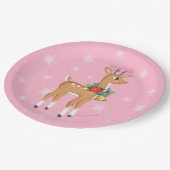 Roze kerstrecro Rudolph Reindeer Paper Bord (Gekanteld)